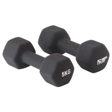 Mirafit Soft Touch Mini Hex Dumbbells - 2 x 5kg
