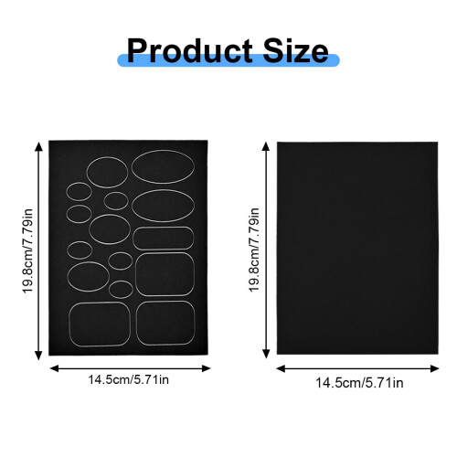 LICQIC Down Jacket Repair Patches, 6 Pieces Black 1
