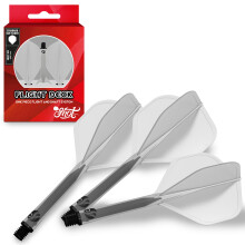 Shot! Darts Flight Deck One Piece Dart Flight and Shaft System, Reduced Deflections, Standard Shaped Flight (350 Micron), Available in Set of 3, Inbe