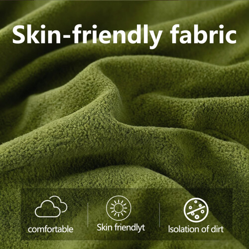 : GaoBangM Fleece Sleeping Bag Liner, Lightweight Envelope Camping Sheet 2