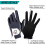 FINGER TEN Golf Gloves Men Rain Grip 2 Pack (Grey, S, Right) 3