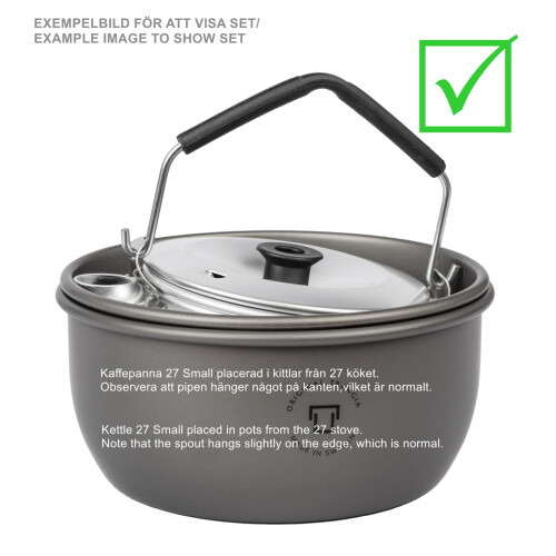 Trangia Aluminium Kettle 27 Cook Set, Capacity 0.6 Litres, with Handle 1