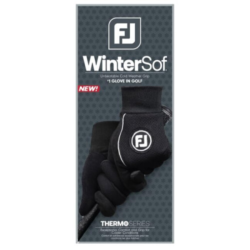 Footjoy FootJoy Men's WinterSof Golf Glove, Black, XX-Large, Pair 1