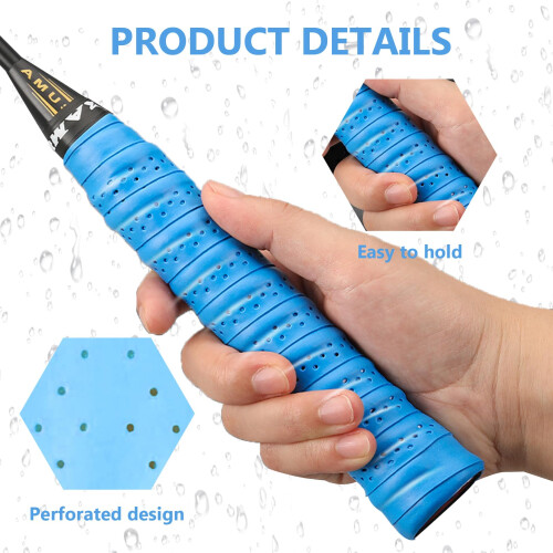 Badminton Racket GripTape Anti SlipOvergrip,SuperBreathable Perforated Grip 2