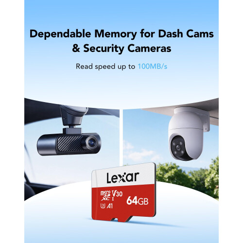 Lexar Lexar Micro SD Card 64GB E Series, Up to 100MB/s, microSDHC 1