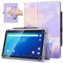 TiMOVO Universal Case for 10.1 Inch Android Tablet, Watercolor Purple