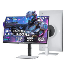 KTC 4K Gaming Monitor 27 Inch | Dual Mode 4K@160Hz / FHD@320Hz Seamless Switching | Fast IPS Panel | 1ms Response Time | HDR400 | Adaptive Sync | 125%