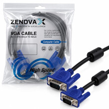 VGA Cable 1.8m Long Computer Monitor High Resolution Male to Male Monitor Extension Cable, Blue