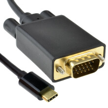 Multibao USB C to VGA Cable, Thunderbolt 3 Port USB-C Type-C Male to VGA Male Adapter for MacBook, Surface Book, Dell XPS, Pixelbook, Lenovo, Samsung,