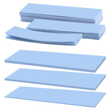 VooGenzek 15 PCS Assorted Thickness 0.5/1/1.5 mm Silicone Thermal Pad with 6.0 W/mk Thermal Conductivity, Reusable Thermal Conductive Silicone Pad, fo