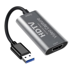Video Capture Card, 4K HDMI to USB capture card, Full HD 1080p video capture device, HDMI Video Game Capture for OBS, Plug and Play, for Windows and M