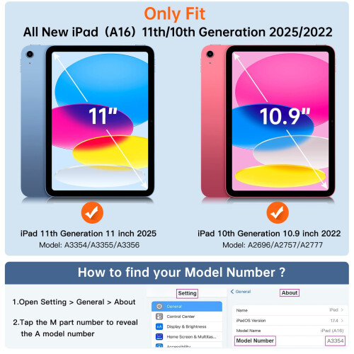 TiMOVO 2 Pack Paper Screen Protector for iPad (A16) 11th/10th Generation 1