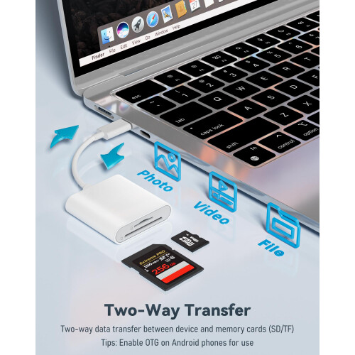 YOFEEPOP USB C SD Card Reader, 2-in-1 SD MicroSD Memory Card Adapter 2