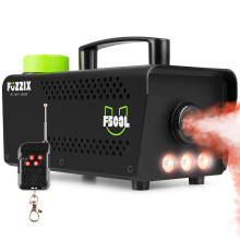 Fuzzix F503L Party Smoke Machine, RGB LED Lights, Wireless Remote, 500W