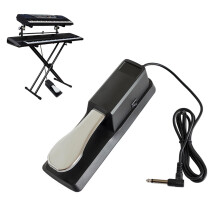 Sustain Pedal for Keyboard, Piano Foot Pedal, Piano Style Sustain Pedal, The Ideal Accessory for Synthesizer, Digital Pianos, Electronic Keyboards, w