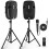 Pyle 8" Bluetooth PA Speaker System w/Stands, 700W Portable 1