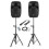 Vonyx VPS082A 8" Active PA DJ Speaker System, Stands, Bluetooth, Light Show 1