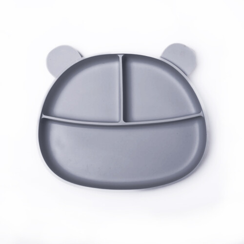 Callowesse Silicone Baby Suction Plate Light Grey