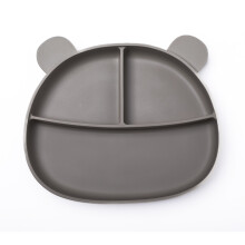 Callowesse Silicone Baby Suction Plate Silver Sage