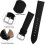 Black Calfskin Leather Watch Strap 18mm 6