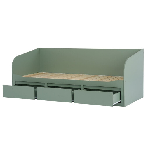Noa and Nani Jasmine Day Bed with Pull-Out Storage Drawers in Sage Green 2