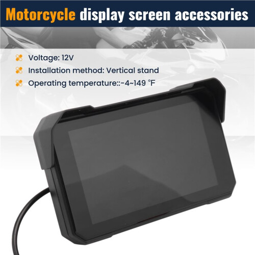 5 Inch Motorcycle Portable GPS Navigation Screen Wireless Carplay Android Auto IP68 Waterproof Display 1