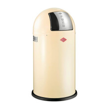 Poubelle de cuisine - WESCO - Pushboy - 50L - Amande - Acier inoxydable
