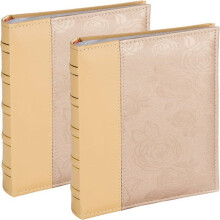 Album photo à pochettes beige - VICTORIA COLLECTION - 10x15 cm - 200 photos - Lot de 2 pièces - Rose B