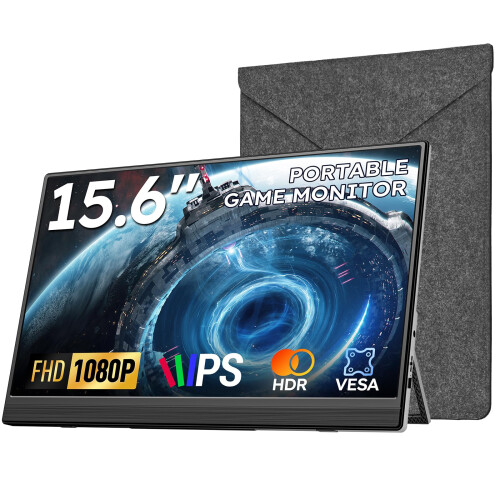 Dopesplay Portable Monitor 15.6", Laptop Second External with Case