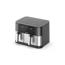 Fritadeira a ar quente - STOLLAR - AIR711 - 2 cestos 11 L (7+4) - 2600 W - Aço inoxidável/Preto