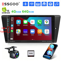 For BMW 3 Series E90/E91/E92/E93 4+64GB Android15 Apple Carplay Stereo Radio GPS