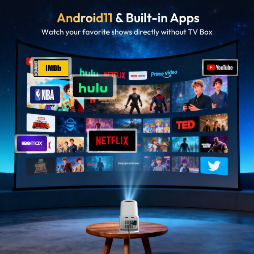 1080P Portable Projector LED Smart Mobile Phone Mini Bundle Outdoor Multimedia 2