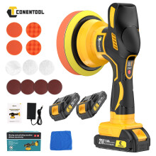 21V Cordless Car Polisher Buffer Dual Action Kit 8 Variable Speed + 2 Battery