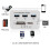 Aluminum 3 Port USB 3.0 Hub SD M2 TF MS Multi-In-1 Memory Card Reader Adapter 3