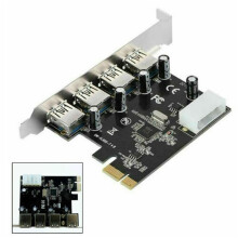 1PC PCI-E to USB 3.0 4-Port PCI Express Expansion Card Adapter Hub VIA 5GbpsFB