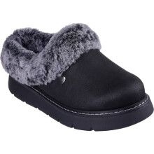 (2 UK, Black Trim) Skechers Womens Bob Keepsakes Lite Slip On Memory Foam Slipper Shoe