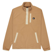 (M, Khaki) Quiksilver Mens No Destination Micro Half Zip Fleece
