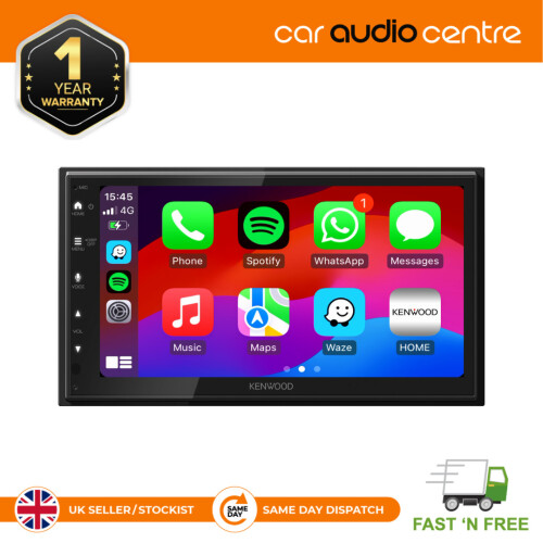 Kenwood Kenwood DMX5023DABS 6.8" CarPlay Android Auto DAB Bluetooth Stereo Receiver