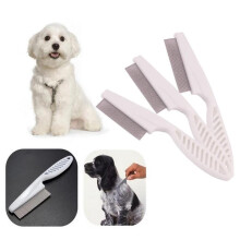 3 White Plastic Pet Combs Dog Flea Comb, Pet Supplies, Gift for Dog Owners, Small & Medium Dogs, Cute Pet Apparel, Daily Pet Care Essentials