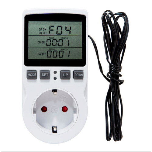 Refrigerator Thermostat, Plug-in Digital Temperature Controller, Timer Switch, Easy Program, Household Wide Use