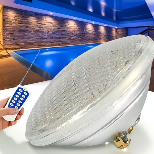 Φως πισίνας LED 18W PAR56 RGB, αδιάβροχο υποβρύχιο προβολέα IP68 με τηλεχειριστή