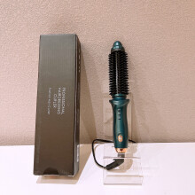 Cordless Heated Round Brush – USB-Rechargeable Travel Curling Brush for Short Hair, Compatible with All Hair Types