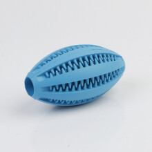 12cm Rugby Ball Natural Rubber Dog Puzzle Toy 1 Pack, Interactive Dog Toys for Treat Dispensing, Puppy Treat Ball for Teeth/Slow Feeder