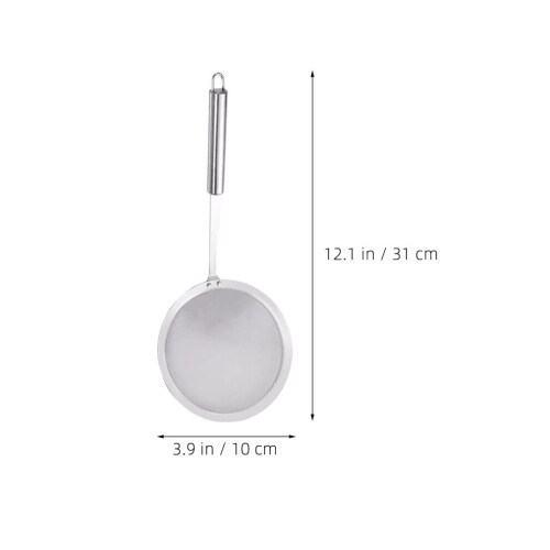 Conjunto de 3 escumadeiras de aço inoxidável com cabo longo – Prata 1