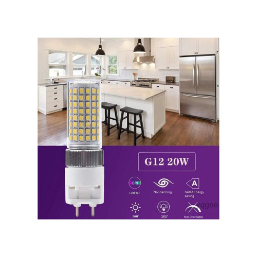 G12 LED Corn Bulb, 16W, Warm White, 2000lm, Dimmable, 5-Pack for Home Lighting 1