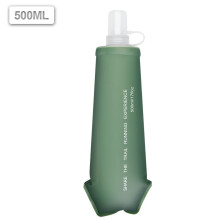 500 ml faltbare, weiche Wasserflasche – TPU in Lebensmittelqualität, BPA-frei, tragbare Trinkflasche für Radfahren und Laufe