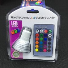 RGB-LED-Lampe mit Fernbedienung, E27-Fassung, dimmbarer Farbwechsel-Spotlight mit 16 Farben und 4 Modi für die Dekoration von