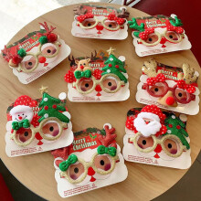 Set van 8 kerstbrillen, kerstfeest fotohokje accessoires, kerstman rendier sneeuwpop fotolijstjes voor kinderen en volwassene