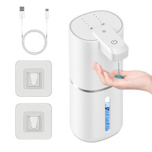 Automatischer Schaumseifenspender (380 ml), USB-aufladbar, 4 einstellbare Stufen, Wandmontage
