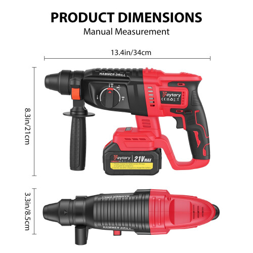 4500W Electric Rotary Jack Hammer Drill Demolition Breaker SDS Plus Chisel 2